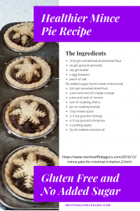 Healthier mince pie recipe ingredients