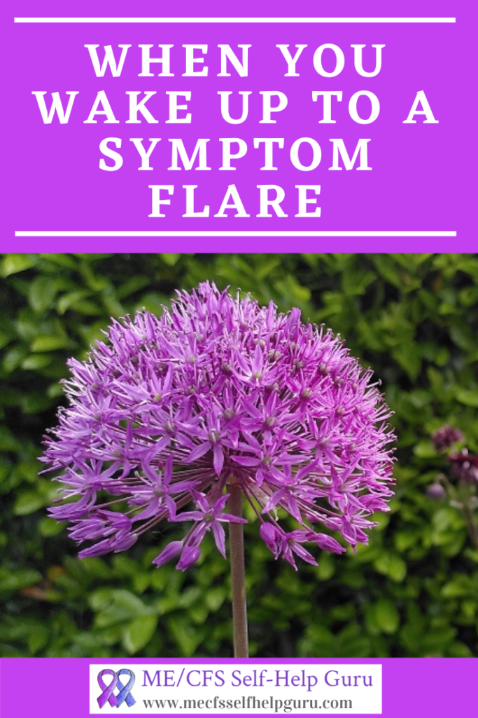 pinterest image for when you wake up with a symptom flare