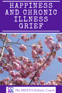 pinterest image showing cherry blossom relating to the grief of not being able walk far enough to see it.