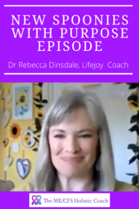 Pin showing Dr Rebecca Dinsdale, spoonies with purpose episode 2